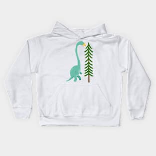 Dinosaur celebrating holidays Kids Hoodie